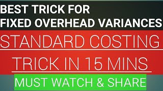 Fixed overhead variances STANDARD COSTING TRICK [upl. by Fulvia]