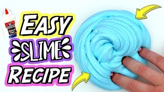 HOW TO MAKE SLIME For Beginners NO FAIL Easy DIY Slime Recipe [upl. by Ahsas]