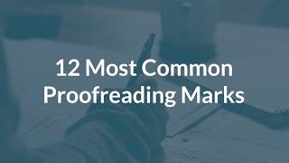 12 Common Proofreading Marks and What They Mean [upl. by Akit740]