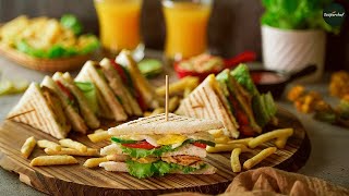 Club Sandwich Recipe Restaurant Style  Easy Sandwich  Homemade Club Sandwich shorts [upl. by Kcyrred460]