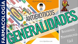 ANTIBIÓTICOS GENERALIDADES CLASIFICACIÓN  MNEMOTECNIAS  FARMACOLOGÍA  P1 [upl. by Ynnaej]