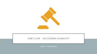 Tort Law  Occupiers Liability [upl. by Arotak]