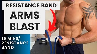 BAND ARMS BLAST Build Serious Muscle at Home in 20 mins  CrockFit [upl. by Bastian]