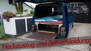 Heckauszug und Sidepannels unterm Bett  VW T4  BullyCamper [upl. by Philo]