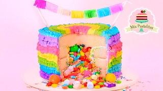 PASTEL PIÑATA CON CRAFTINGEEK  MIS PASTELITOS [upl. by Lecrad294]