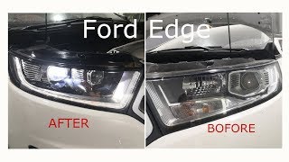 20152019 Ford Edge Modified Headlight from Halogen to LED plug and play [upl. by Allekim759]