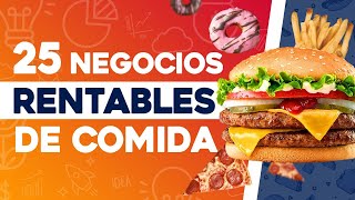 🍟 25 Negocios Rentables de Comida 🍔 Negocios de Comida Rentables [upl. by Letisha]