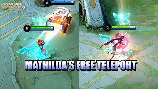 MATHILDAS FREE TELEPORT SKILL  HOW TO BRING THE WHOLE TEAM WITH JOHNSON IN MOBILE LEGENDS [upl. by Ardnuhsed]