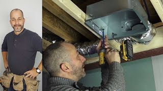 How To Install A Bathroom Fan And Exhaust [upl. by Kcirneh419]