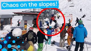 Terrifying Ski Lift Malfunction in Georgia [upl. by Attena694]