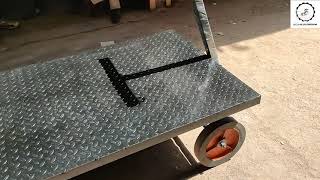 Heavy duty platform trolley  2 ton capacity  Material handling equipments [upl. by Gearard825]