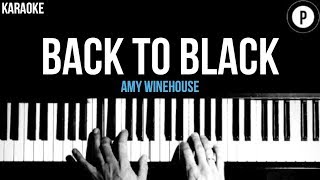 Amy Winehouse  Back To Black Karaoke Slower Acoustic Piano Instrumental Lyrics [upl. by Soirtemed]