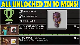 How To Unlock ALL Minecraft Achievements In 10 Minutes [upl. by Hairom]