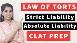 Strict Liability and Absolute Liability  Law of Torts [upl. by Emiline]