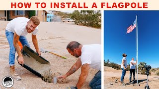 How To Install a Flagpole THE RIGHT WAY  Modern Builds [upl. by Asinet283]