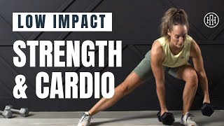 Low Impact STRENGTH amp CARDIO Workout  Dumbbell Workout [upl. by Hach]