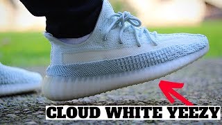 WORTH BUYING adidas YEEZY BOOST 350 V2 CLOUD WHITE Review amp ON FEET [upl. by Demona56]