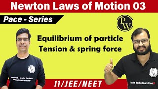 NLM 03  Equilibrium of a particle  Tension Normal Reaction and Spring Force 11  NEET IIT JEE [upl. by Esikram]