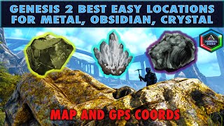 The Best Metal Locations on Ark Genesis 2  The Easiest Ways to get Metal Obsidian and Crystal [upl. by Paxon]