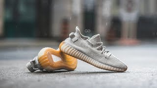 Adidas Yeezy Boost 350 V2 quotSesamequot Review amp OnFeet [upl. by Mungam]