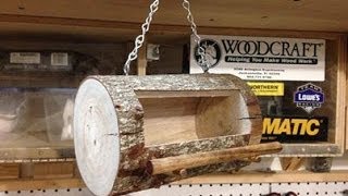 How To Make a Log Bird Feeder [upl. by Nnaecyoj]