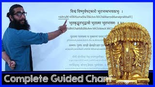 Vishnu Sahasranama Stotram Sanskrit Guided Chant With Dhyanam Purvaamp Uttara Nyasa [upl. by Damek350]