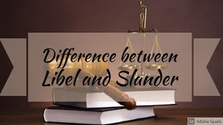 Difference between Libel and Slander  Defamation  Law of Torts  Easy way  in Hindi [upl. by Drexler]