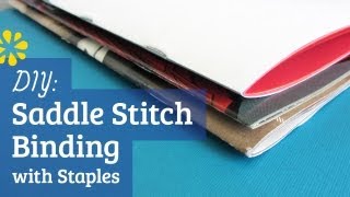 DIY Staple Saddle Stitch Bookbinding Tutorial  Sea Lemon [upl. by Bud]