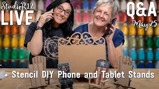 Stencil a DIY Phone or Tablet Stand  Easy Smartphone Holder Ideas  Stand for Video Recording [upl. by Koffman649]