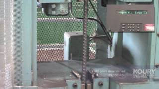 Rebar Tensile Strength Test  Koury Engineering [upl. by Jacinto]