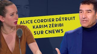 ALICE CORDIER DÉTRUIT KARIM ZERIBI SUR CNEWS [upl. by Haidej]