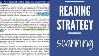 Reading Strategy Scanning [upl. by Aerda408]