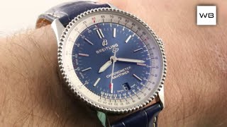 2018 Breitling Navitimer 1 Automatic 38 Calculator Bezel Chronometer A17325211C1P1 Watch Review [upl. by Nwahsyar]