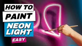 How I Paint Awesome 3DNEON Light Effect [upl. by Llenet]