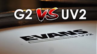 Evans UV2 vs G2 Coated  Direct Drumhead Comparison [upl. by Ylim]