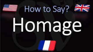 How to Pronounce Homage CORRECTLY American English British French Pronunciation [upl. by Navarro]