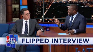 Flipped 50 Cent Interviews Stephen Colbert [upl. by Uolymme]