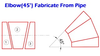 PipingFabricate 45 Degree Elbowmiter bend from pipe [upl. by Leirua]