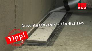 Bodengleiche Duschen Einbau einer ACO ShowerDrain Duschrinne [upl. by Ademla592]