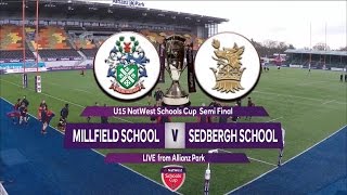 U15s NatWest Schools Cup Semi Final Highlights Millfield v Sedbergh [upl. by Brackett]