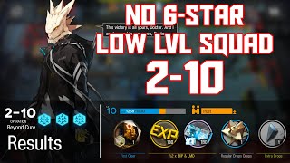 【明日方舟Arknights】210  Low LvlRarity Squad  Arknights Strategy [upl. by Eimilb506]