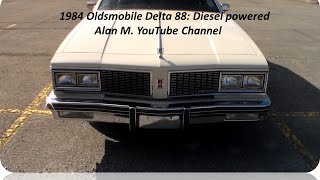 1984 Oldsmobile Delta 88 Royale diesel diesel Oldsmobile powered cold start test drive overview [upl. by Artemisia]