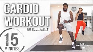 15 Minute Full Body Cardio Workout No Equipment [upl. by Nesnaj83]