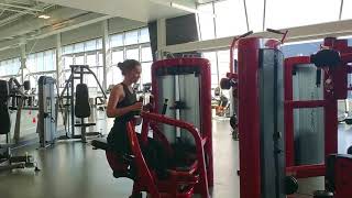 How to use the Life Fitness Seated Row Machine [upl. by Anaihk]