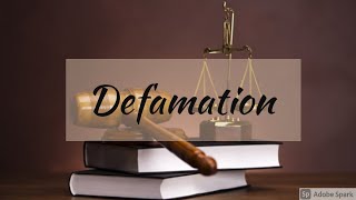 Defamation  Law of Torts  Easy way  in Hindi [upl. by Urania]