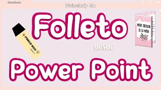 COMO HACER UN FOLLETO CREATIVO EN POWER POINT DIPTICO [upl. by Tjaden]