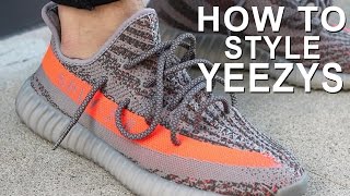 HOW TO WEAR YEEZYS  HOW TO STYLE YEEZY BOOST 350s  Alex Costa [upl. by Aibar]