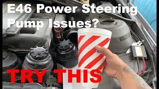 BMW E46 Power Steering Pump Replacement [upl. by Yllim]