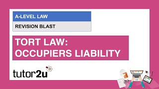 ALevel Law Revision Blast  Tort  Occupiers Liability  17 June 2021 [upl. by Llevra507]