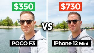 Xiaomi Poco F3 vs iPhone 12 Mini Camera Test Comparison [upl. by Beitris]